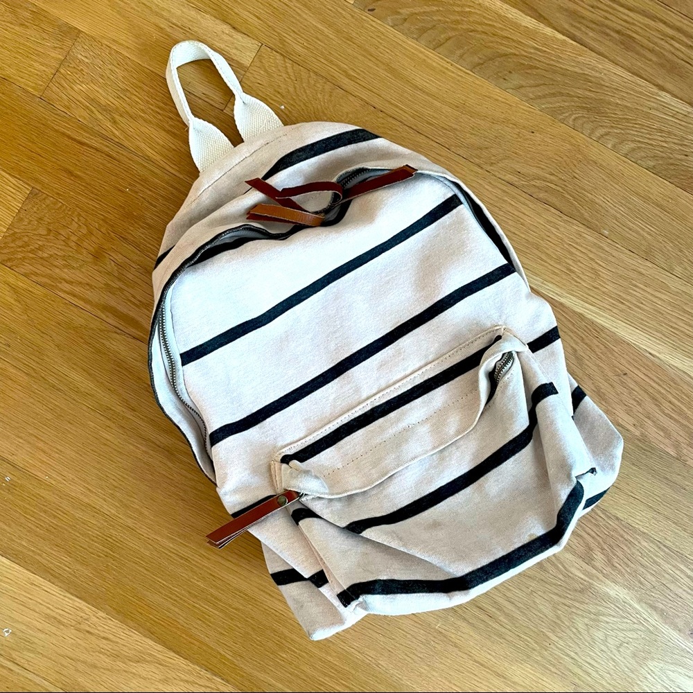 John Galt striped canvas backpack from Brandy Melville